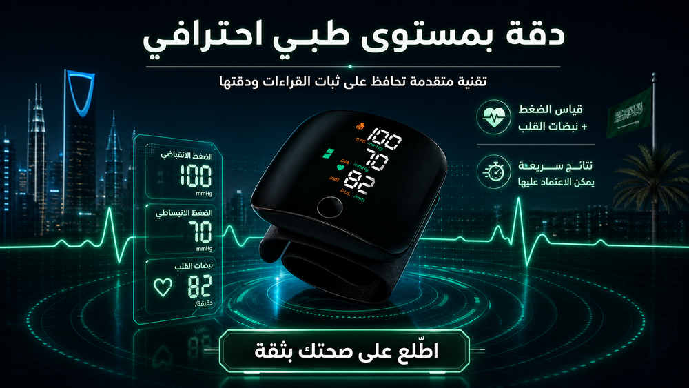 جهاز قياس ضغط الدم الرقمي الذكي مع مراقبة نبض القلب | شاشة كبيرة | ذاكرة متعددة المستخدمين